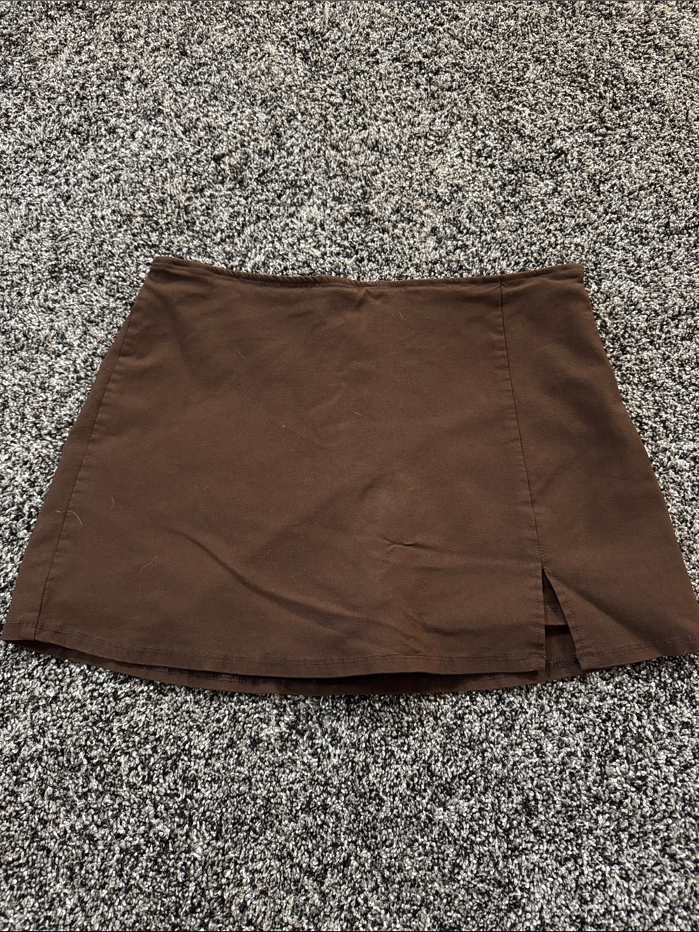 wild fable Brown A-Line Mini Skirt with Side Slit